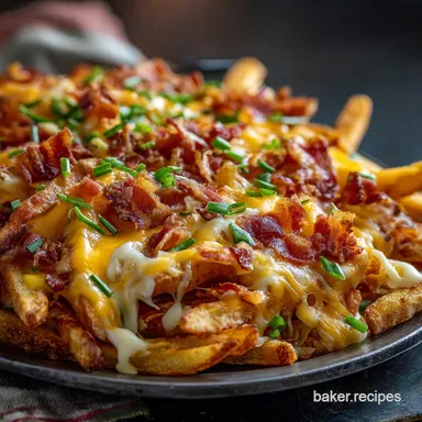 Loaded Fries: The Full Monty Recipe for Ultra-Crispy Bacon and Cheese Fries Recipe Card