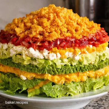 The Ultimate 7 Layer Salad Recipe Potluck Perfection Recipe Card