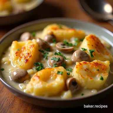 Scalloped Potatoes with Mushroom Soup The Cheaters Comfort Bake Recipe Card