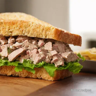Easy Tuna Salad Sandwich My Quick Tasty Recipe Recipe Card