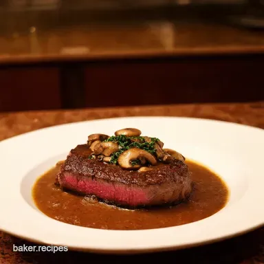 Steak and Mushroom Sauce RestaurantWorthy at Home Recipe Card