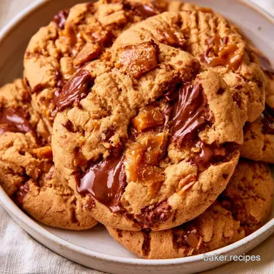 Toffee Chocolate Chip Cookies for 20 Recipe Card