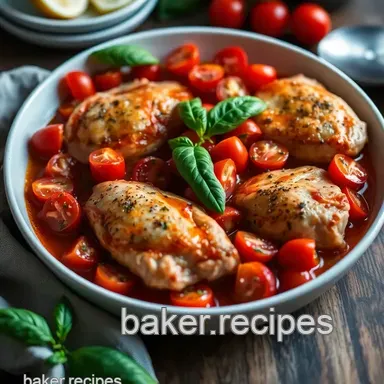 Tomato Basil Chicken Bake: A Delightful Take on Chicken and Tomato Recipes Recipe Card