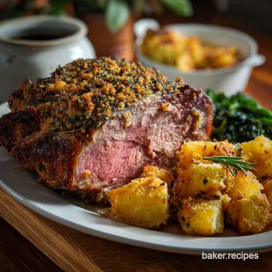 New Years Dinner: Buttery Prime Rib Perfection Recipe Card