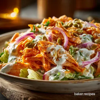 Buffalo Chicken Salad Recipe: Ultimate Tangy Creamy No Mayo Fix Recipe Card