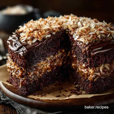 The Ultimate Dark German Chocolate Cake Recipe Black Moist Recipe Card