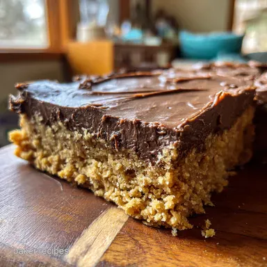 My Secret Lunch Lady Peanut Butter Cookie Thick Chewy Frosted Bars Recipe Card