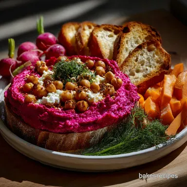 Beet Hummus Platter: Vibrant, Earthy & Easy Appetizer Recipe Card