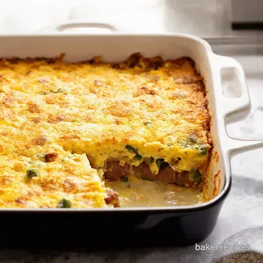 Whole30 Breakfast Casserole Wakey Wakey Sausage Veggie Recipe Card