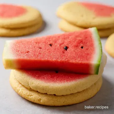 Watermelon Sugar Cookies A Slice of Summer Recipe Card