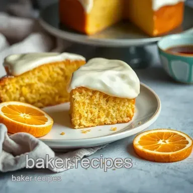 Delightful Sun-Kissed Orange Cake with Creamy Vanilla Frosting - A Family Favorite Recipe Card