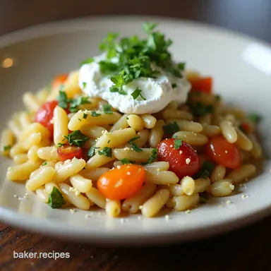 LemonHerb Mediterranean Pasta with Velvety Whipped Feta