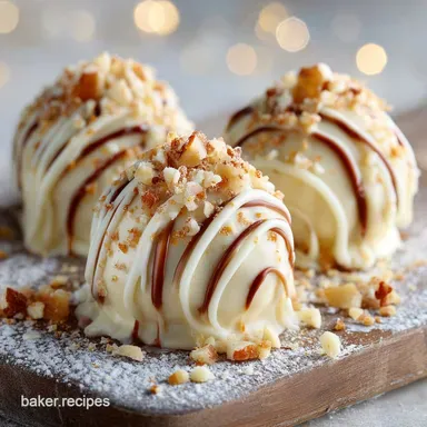 Christmas Treats: Easy White Chocolate Truffles for Holiday Gifting Recipe Card