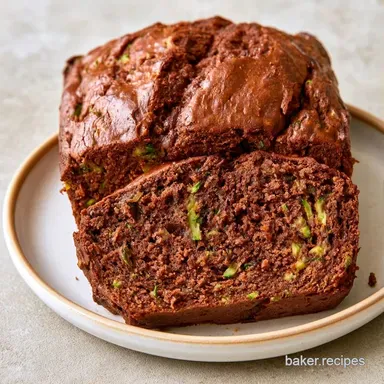 Chocolate Zucchini Bread for 10 Slices Recipe Card