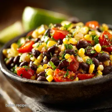 Black Bean and Corn Salad: The Ultimate Zesty Honey-Lime Recipe Recipe Card
