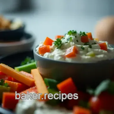 Zesty Greek Yogurt Veggie Dip: A Taste of the Med! Recipe Card