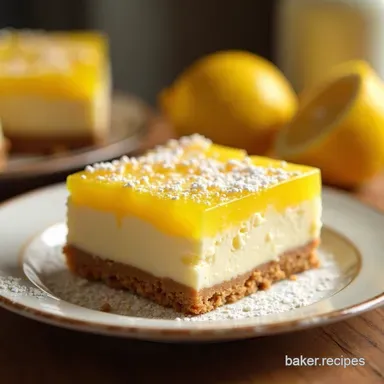 Zesty Lemon Cheesecake Bars Sunshine in Every Bite Recipe Card