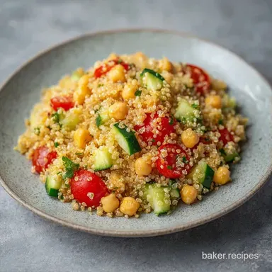 Zesty Quinoa Salad Bowl with Chickpeas Recipe Card