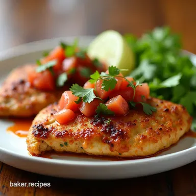 Easy PanSeared Chicken with Chunky ChipotleLime Salsa