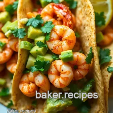 Easy & Delicious Zesty Shrimp Taco Recipe with Avocado Salsa Recipe Card