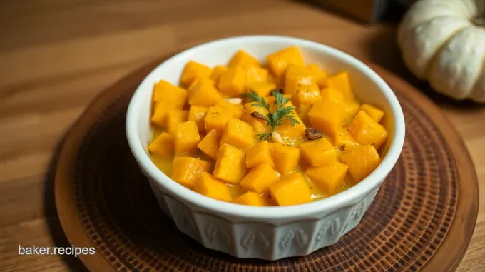 Creamy Butternut Squash Casserole with Crunchy Topping