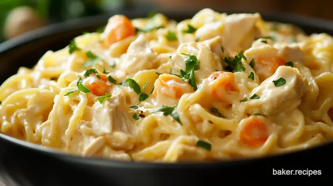 Creamy Chicken Tetrazzini