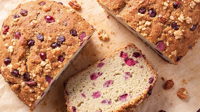 Crusty Cranberry Nut No Knead Bread