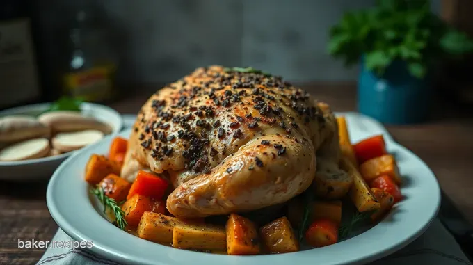 Herb-Crusted Roast Chicken with Seasonal Vegetables