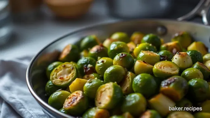 Pan-Seared Brussels Sprouts with Garlic and Lemon