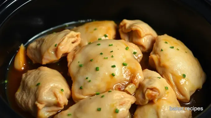 Savory Honey Garlic Chicken Thighs in a Slow Cooker