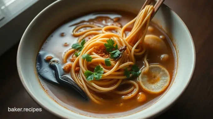 Savory Miso Ramen with Tender Pork & Vegetables