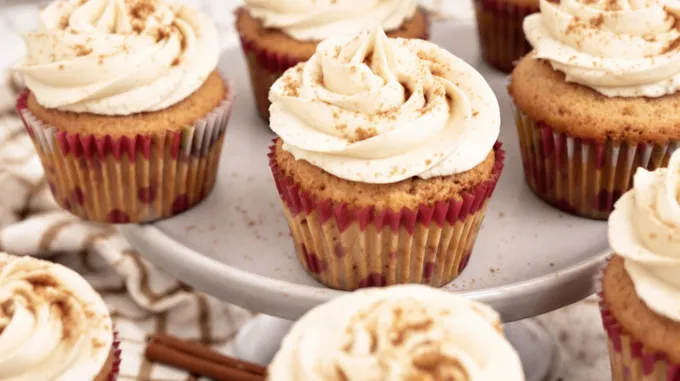 Snickerdoodle Cupcakes with Cinnamon Frosting