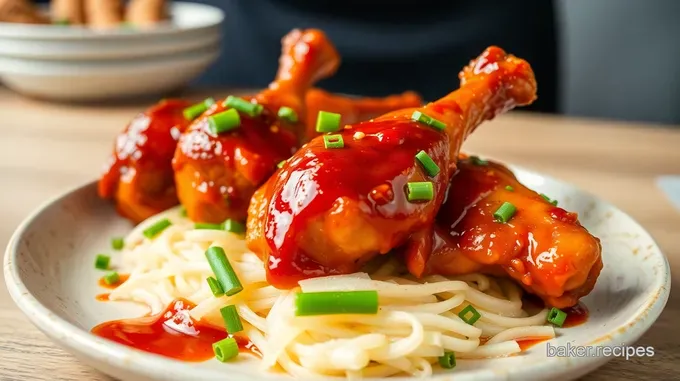 Sticky & Spicy Gochujang Glazed Chicken Drumsticks
