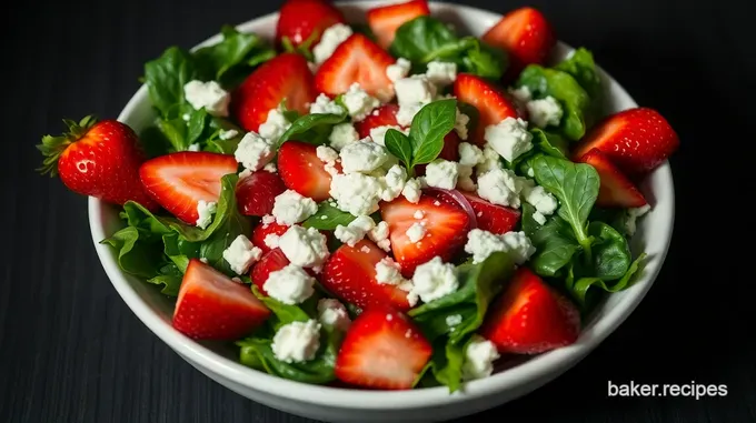 Sweet & Savory Strawberry Feta Salad with Balsamic Glaze