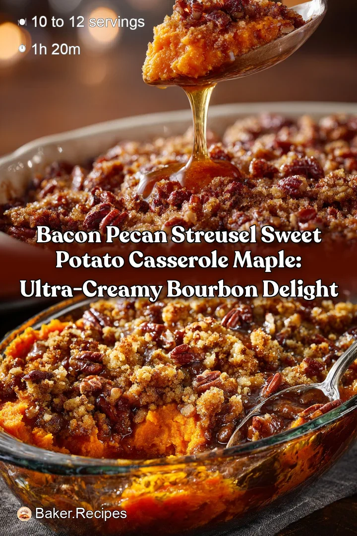 bacon pecan streusel sweet potato casserole maple: Ultra-Creamy Bourbon Delight