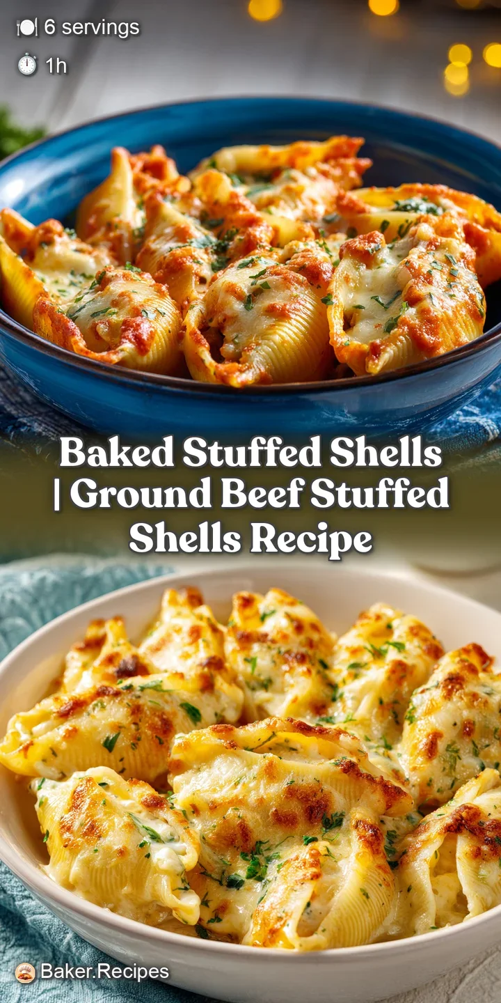 Close-up of a golden-brown stuffed pasta shell, its creamy ricotta filling peeking through the tender pasta.