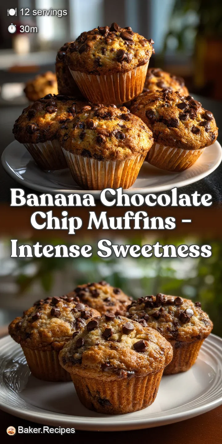 Close-up of a tender, moist muffin interior, revealing melted chocolate chips and the soft, speckled texture of ripe banana.