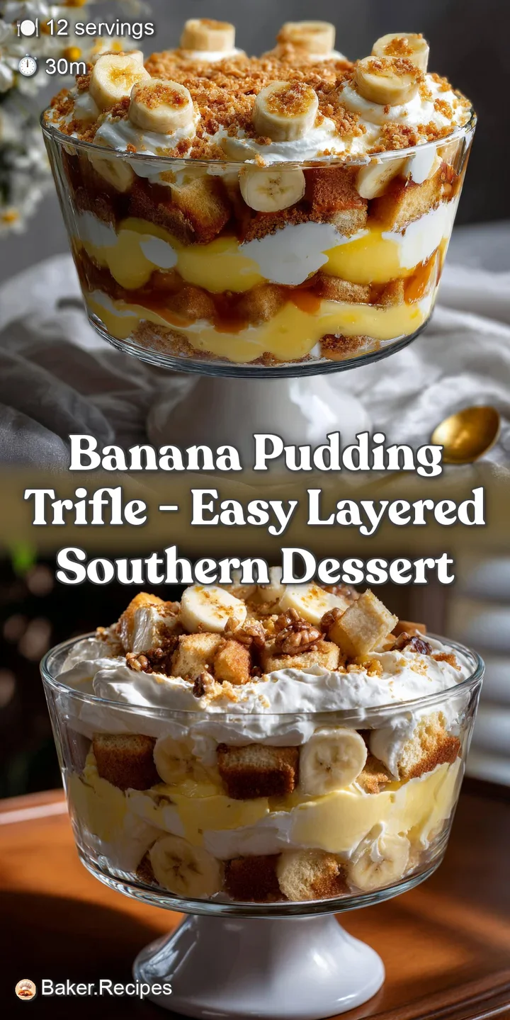 Banana Pudding Trifle - Easy Layered Southern Dessert