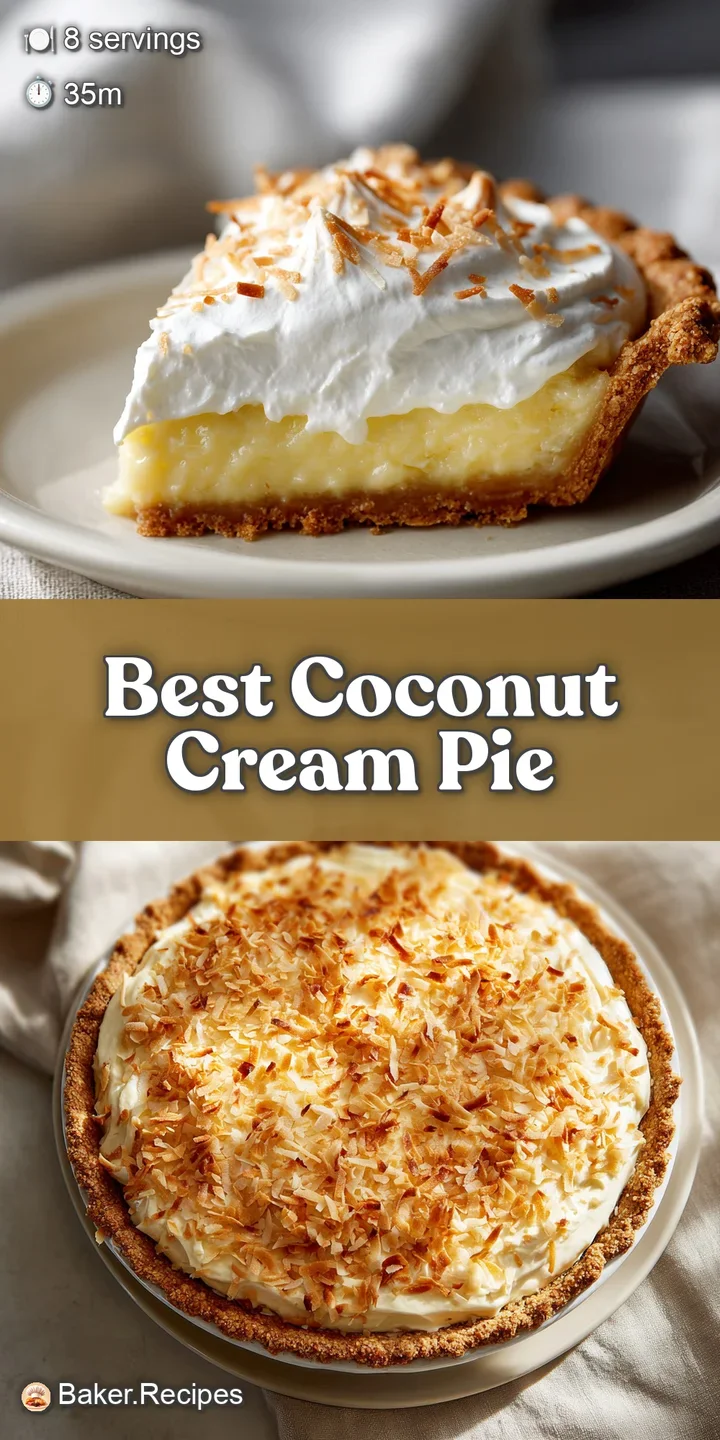 Close-up of coconut cream pie. Meringue kisses, creamy filling, and golden crust. A tantalizing glimpse of pure dessert bl...