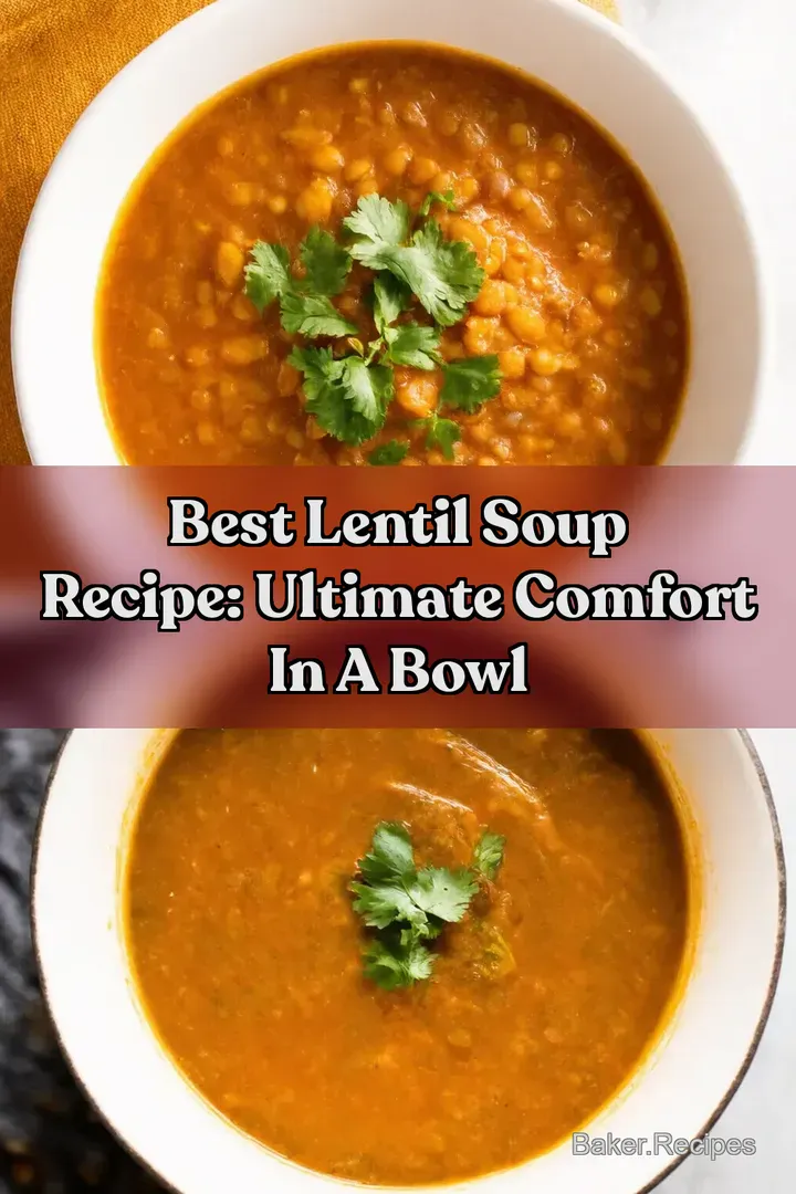 Best Lentil Soup Recipe: Ultimate Comfort in a Bowl