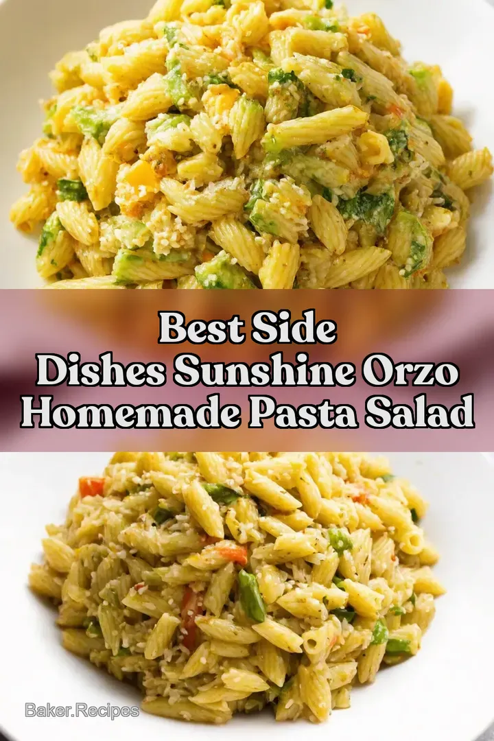 Best Side Dishes Sunshine Orzo Homemade Pasta Salad