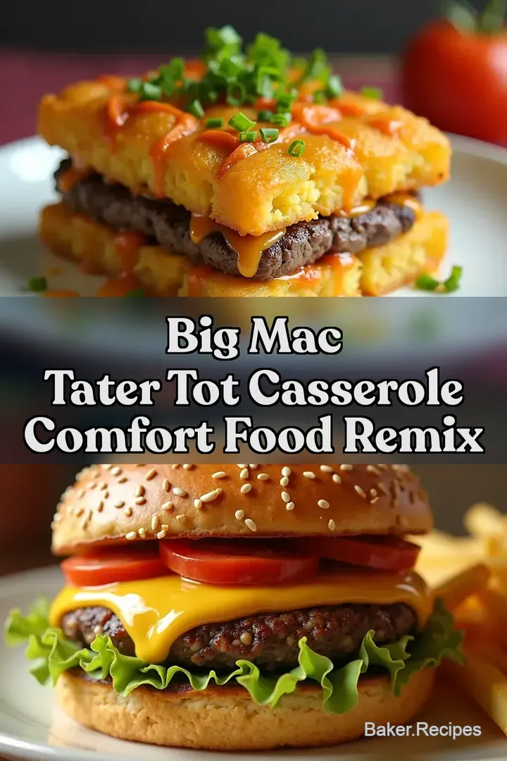 Big Mac Tater Tot Casserole Comfort Food Remix