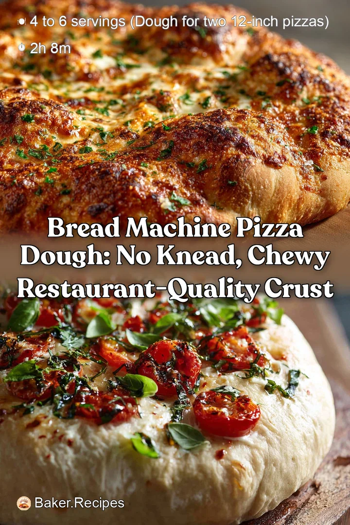 Bread Machine Pizza Dough: No Knead Chewy Restaurant-Quality Crust
