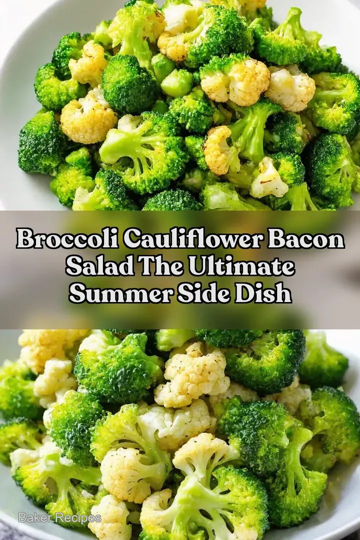 Broccoli Cauliflower Bacon Salad The ULTIMATE Summer Side Dish