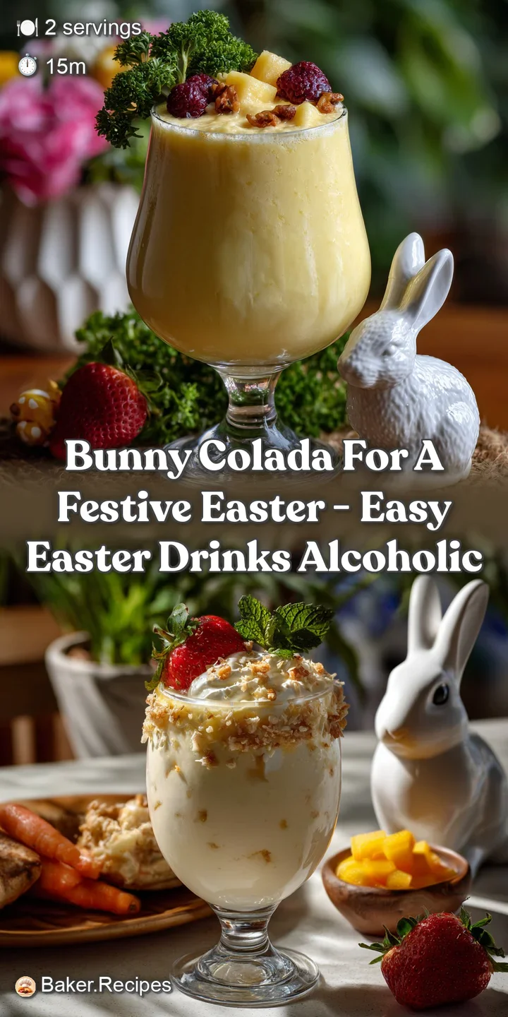 Bunny Colada for a Festive Easter - Easy Easter Drinks Alcoholic