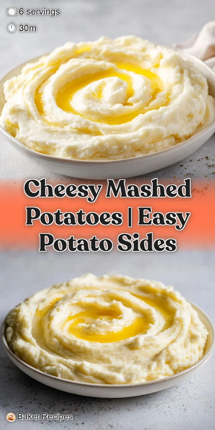 Close-up of a silver spoon lifting a creamy mound of potatoes with stretchy, melted golden cheese strings.