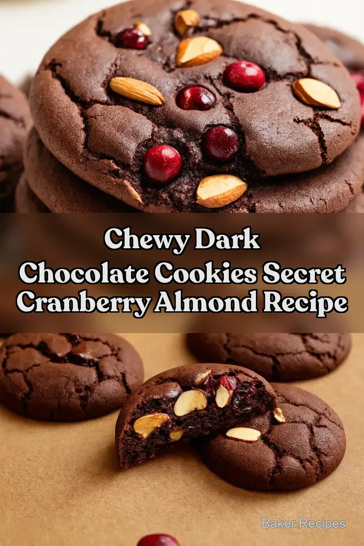 Chewy Dark Chocolate Cookies Secret Cranberry Almond Recipe