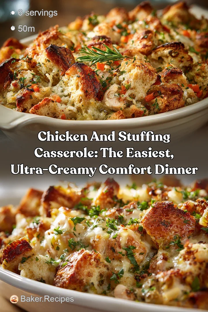 Chicken and Stuffing Casserole: The Easiest Ultra-Creamy Comfort Dinner