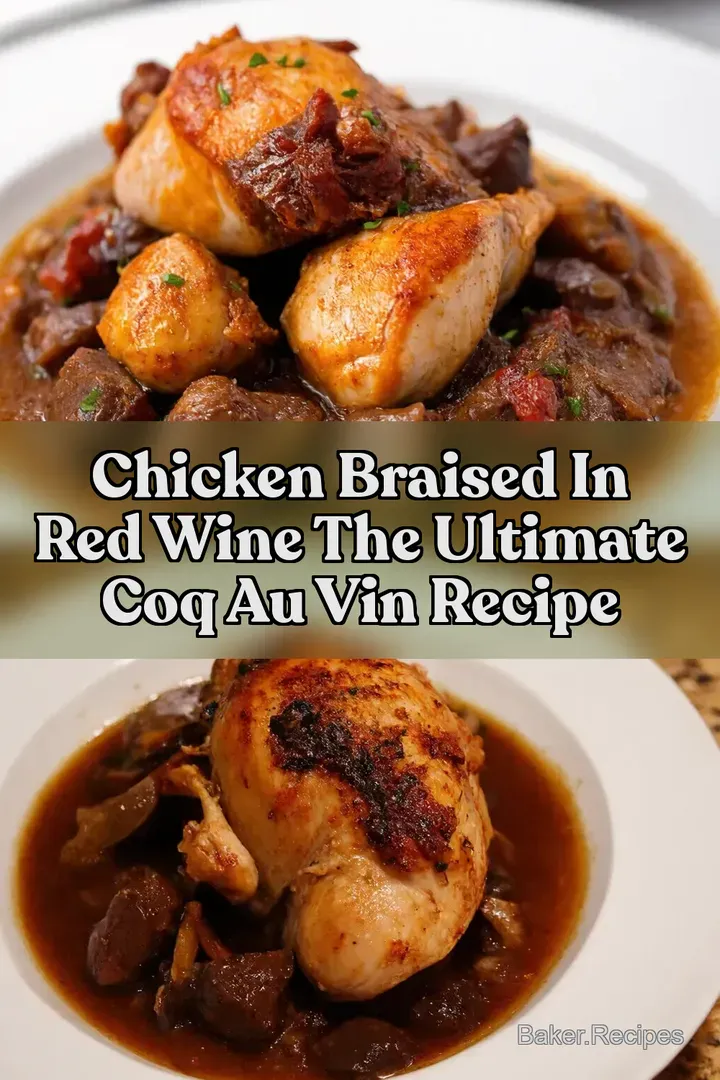 Chicken braised in red wine The Ultimate Coq au Vin Recipe
