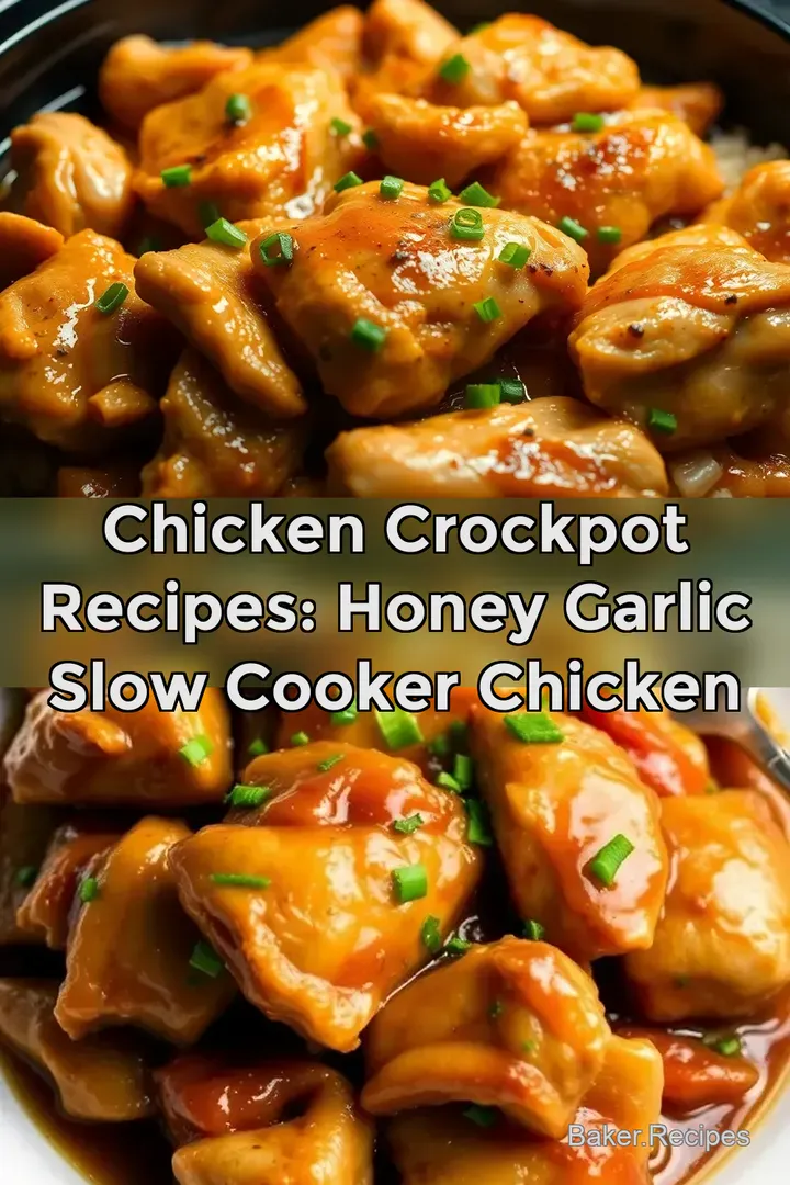 Chicken Crockpot Recipes: Honey Garlic Slow Cooker Chicken